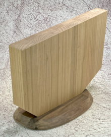 Magnetic knife block up to 8 knives -Cherry wood and walnut - (Sakuranbo Okashī)