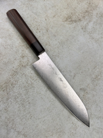 Kikuichi Nickel Warikomi Damascus serie (NWD) Santoku, Pallisander octagonaal heft  -180 mm-