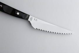 Mitsuboshi Nagomi set 2 steak knives, 90 mm  Black and Red pakkawood handle-