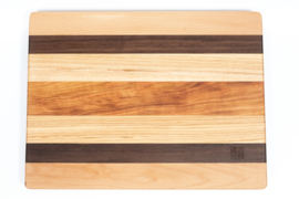 Unique cutting board (handmade), Beech, walnut, ash, cherry.