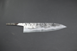 Sumio Kawamura, Gyuto (chefsmes), 210 mm, Sanmai, Shirogami #1 kern, -non-stainless cladding - geslepen.