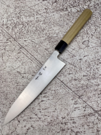 Konosuke HD-2 Wa-Gyuto (chefsmes), octagonaal Honoki met zwarte bolster, 240 mm - met saya -