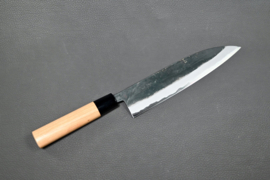 Hinokuni Shirogami #1 Santoku kuroichi Sanmai, Kersenhout, -210 mm-