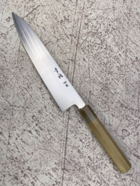 Konosuke HD-2 Wa-Gyuto (chefsmes), octagonaal Honoki met blonde bolster, 240 mm - met saya -