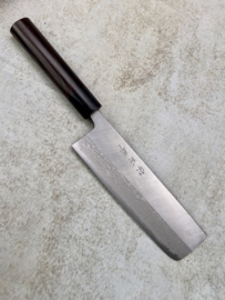 Muneishi Aogami Damascus Nakiri (groentemes), 165 mm