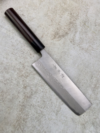 Muneishi Aogami Damascus Nakiri (vegetable knife), 165 mm