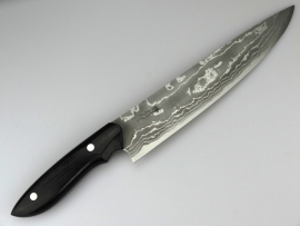 Nomura Gyuto (chefsmes), 210 mm - zwart Micarta -