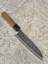 Muneishi Aogami SS clad Santoku (universeel mes), 165 mm -Kuroichi-