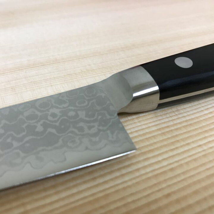 Kagemitsu Enodake 可愛岳, AUS8 Damascus, Petty (office knife) 135 mm, Western handle