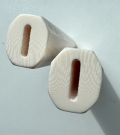 Traditional octagonal handle- Corian Ivory (artificial Ivory) - (in 2 sizes)