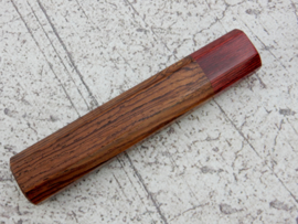 Traditioneel octagonaal Honduras Rosewood handvat - Red Pakka - (maat M)