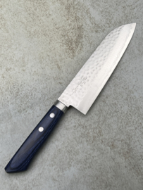 Masutani Kokuryu damascus VG-10 Tsuchime Santoku (universeel mes)