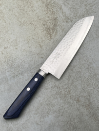 Masutani Kokuryu damascus VG-10 Tsuchime Santoku (universal knife)