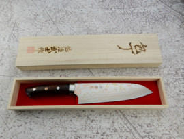 Takeshi Saji Rainbow Damascus Santoku (universeel mes), 180 mm