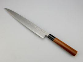 Tosa Matsunaga Aogami damascus Sujihiki (sashimi knife), 270 mm