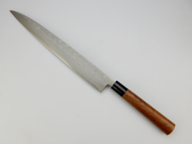 Tosa Matsunaga Aogami damascus Sujihiki (sashimi knife), 300 mm