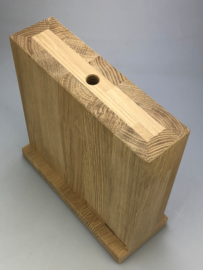 Magnetic Knife block for 4-8 knives -Oak Deluxe - (size L)