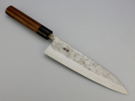 Fujiwara san Nashiji Gyuto (universeel mes), 195 mm -rosewood-