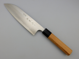 Ikeda Aogami Super damascus Santoku (universeel mes), 170 mm