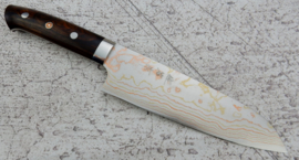 Takeshi Saji Rainbow Damascus Santoku (universal knife), 170 mm