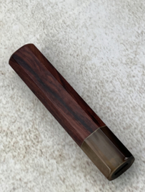 Traditional octagonal Rosewood handle - White Horn - (size L)