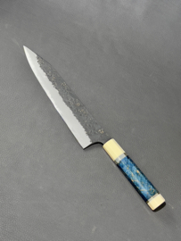 Kanetaka Hamono kiritsuke Gyuto Sanmai, Warrelnoest en Corian octagonaal heft  -240 mm-