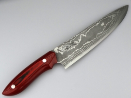 Nomura Gyuto (chefsmes), 180 mm - rood Micarta -