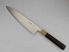 Konosuke HD-2 Gyuto (chefsmes), Octagonaal handvat, ebbehout, 240 mm -met Saya-