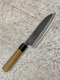 Muneishi Aogami SS clad Santoku (universeel mes), 165 mm -Kuroichi-