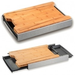 Schneidbox Multi-Function Cutting Board - Bamboo - Shelf Only!