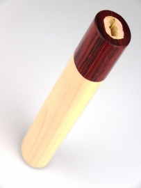 Traditional oval Honoki handle - Red Pakka - (size L)