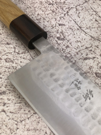 Konosuke V-Gold Tsuchime Nakiri (vegetable knife), 170 mm, Japanese Oak