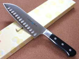 Inoguchi TS Madam Santoku (Universal knife), 170 mm, AUS-8 steel, with dimples