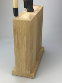 Magnetic Knife block for 4-8 knives -Oak Deluxe - (size L)