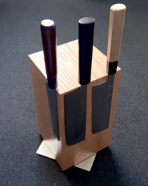 Mokuzai Magnetic Knife block, Rotatable - Oak or Walnut -