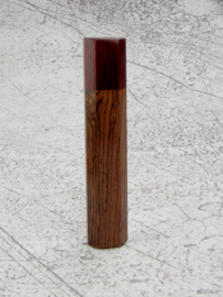 Traditioneel octagonaal Honduras Rosewood handvat - Red Pakka - (maat M)