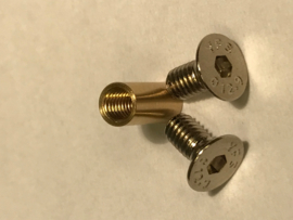 3-piece fixing set -RVS + brass-