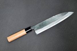 Hinokuni Shirogami #1 Santoku kuroichi Sanmai, Kersenhout, -210 mm-