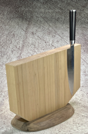 Magnetic knife block up to 8 knives -Cherry wood and walnut - (Sakuranbo Okashī)