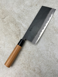 Hinokuni Shirogami #1 Chuka Hocho (Nakiri/groentemes) kuroichi Sanmai, Kersenhout -180 mm-