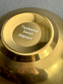 Gold colored Stainless steel Masu Cup, made in Japan
