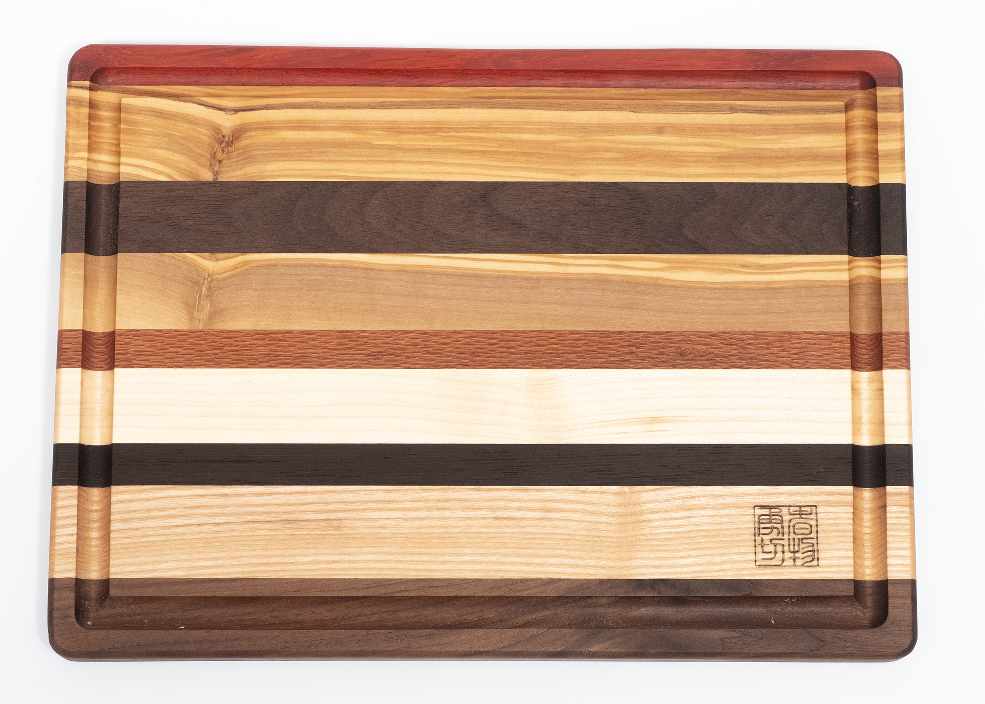Unique cutting board (handmade), Walnut, ash, maple, wenge, lacewood, padouk, olive wood