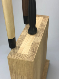 Magnetic Knife block for 4-8 knives -Oak Deluxe - (size L)