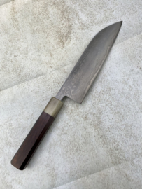 CUSTOM Tosa Matsunaga Suminagashi Aogami, damascus santoku