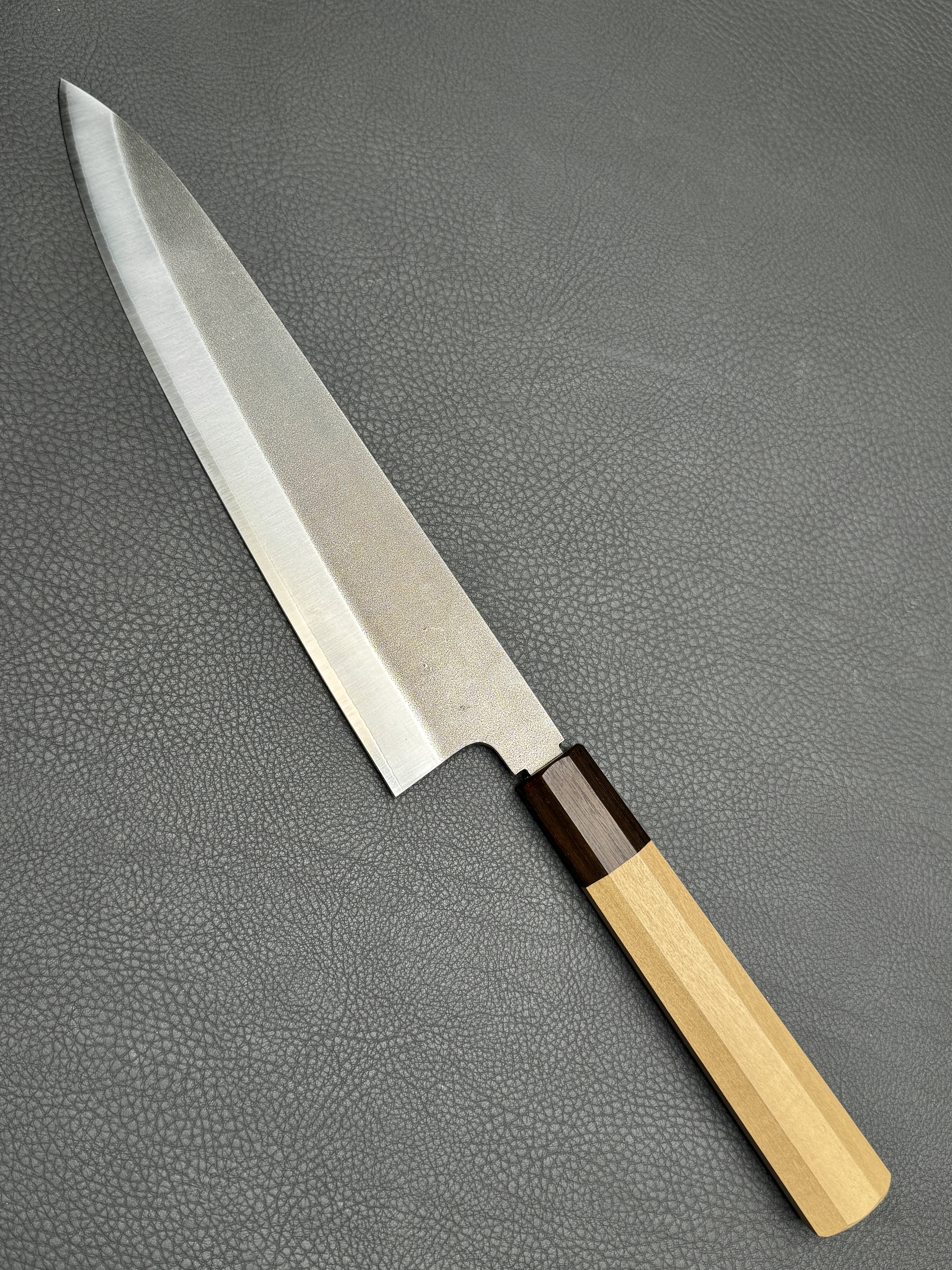 Konosuke Sanjo GS+ Nashiji wa-gyuto (chefsmes), 210 mm, Ho octagonaal met ebben krop