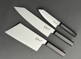 Katsumoto 間ノ岳 Ainodake AUS-8, giftset with 3 knives
