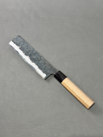 Yosimitu Kajiya Shirogami Nakiri kuroishi (groentemes), 160 mm - met hiel-