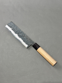 Yosimitu Kajiya Shirogami Nakiri kuroishi (vegetable knife), 160 mm - with heel -
