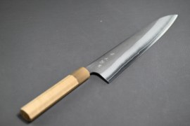 Konosuke Sanjo SKD Nashiji gyuto (chef's knife), 240 mm, Honoki/Blond horn, -saya-