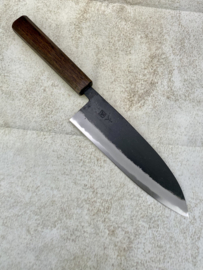 Hinokuni Shirogami #1 Santoku kuroichi Sanmai, Eik Octagonaal -180 mm-